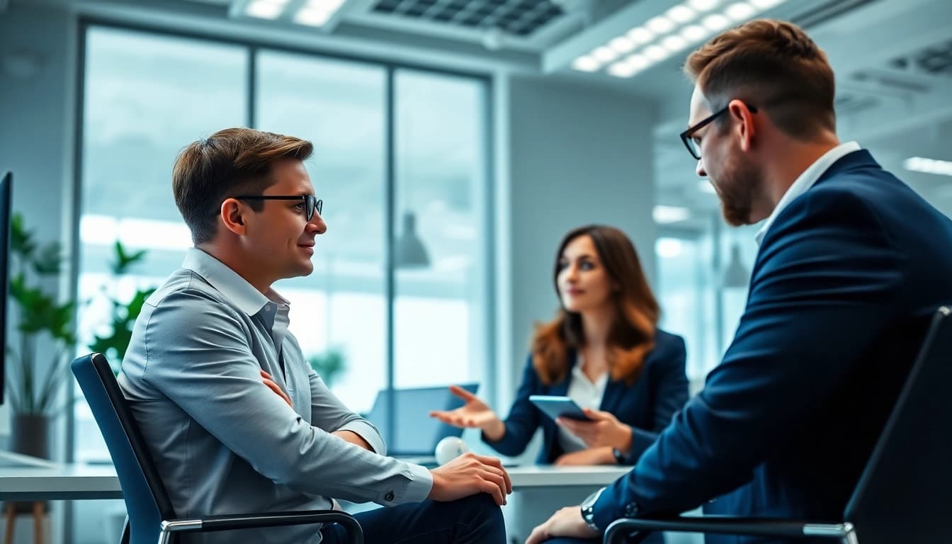 Headhunter IT engages candidates in a modern office environment to streamline recruitment.