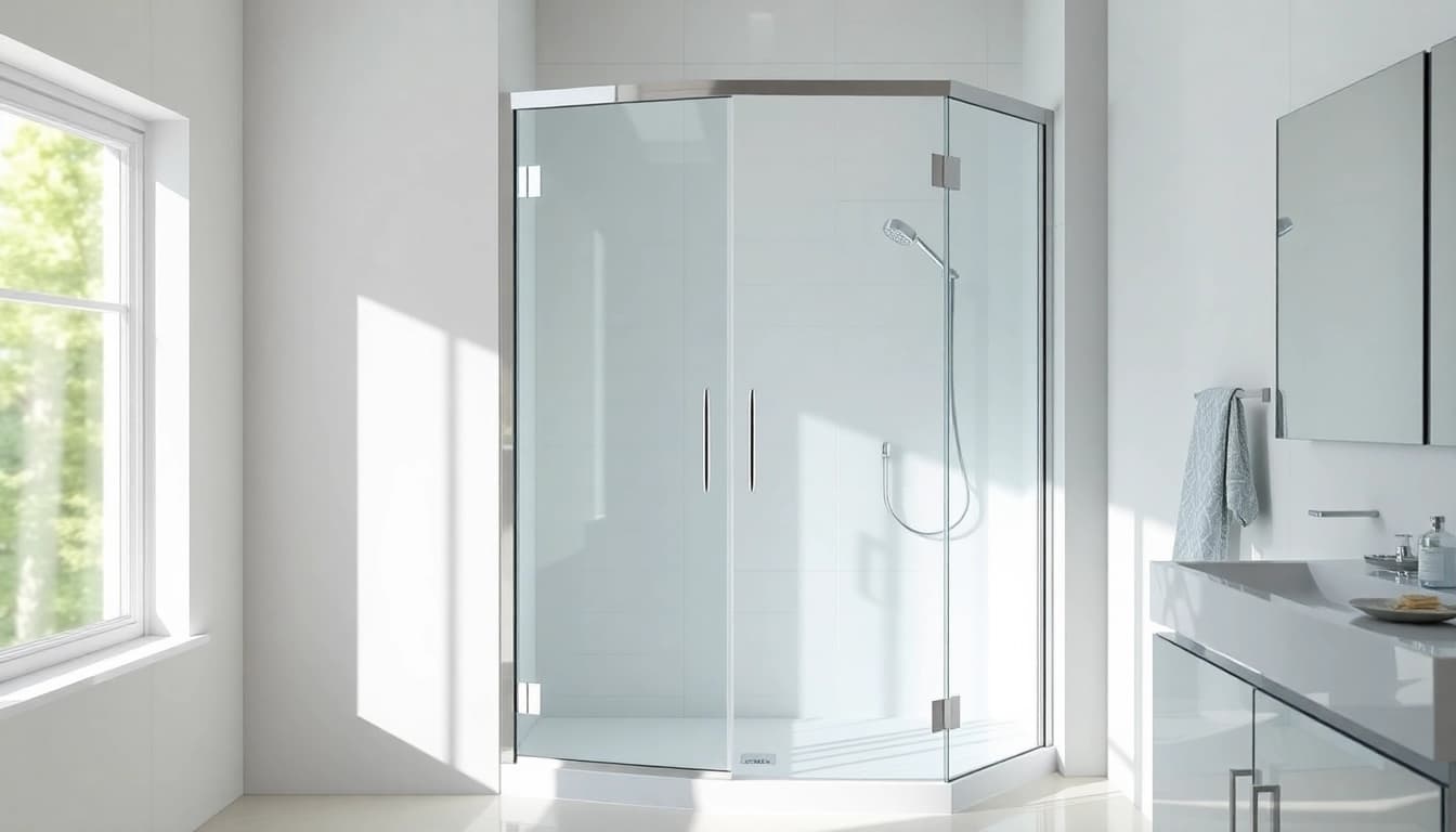 Die sonni Duschkabine 90x90 zeigt ein elegantes und modernes Badezimmerdesign mit hochwertigen Glaselementen.