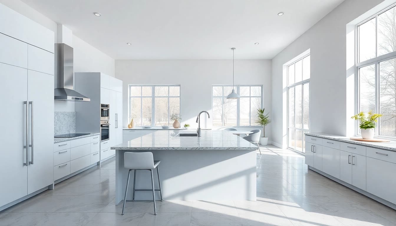 Revamped kitchen remodeling with modern features and bright natural light.