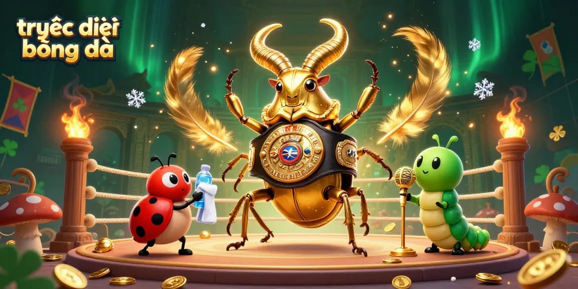 Experience the action of trực tiếp bóng đá with a vibrant sports betting scene featuring dynamic characters and elements.