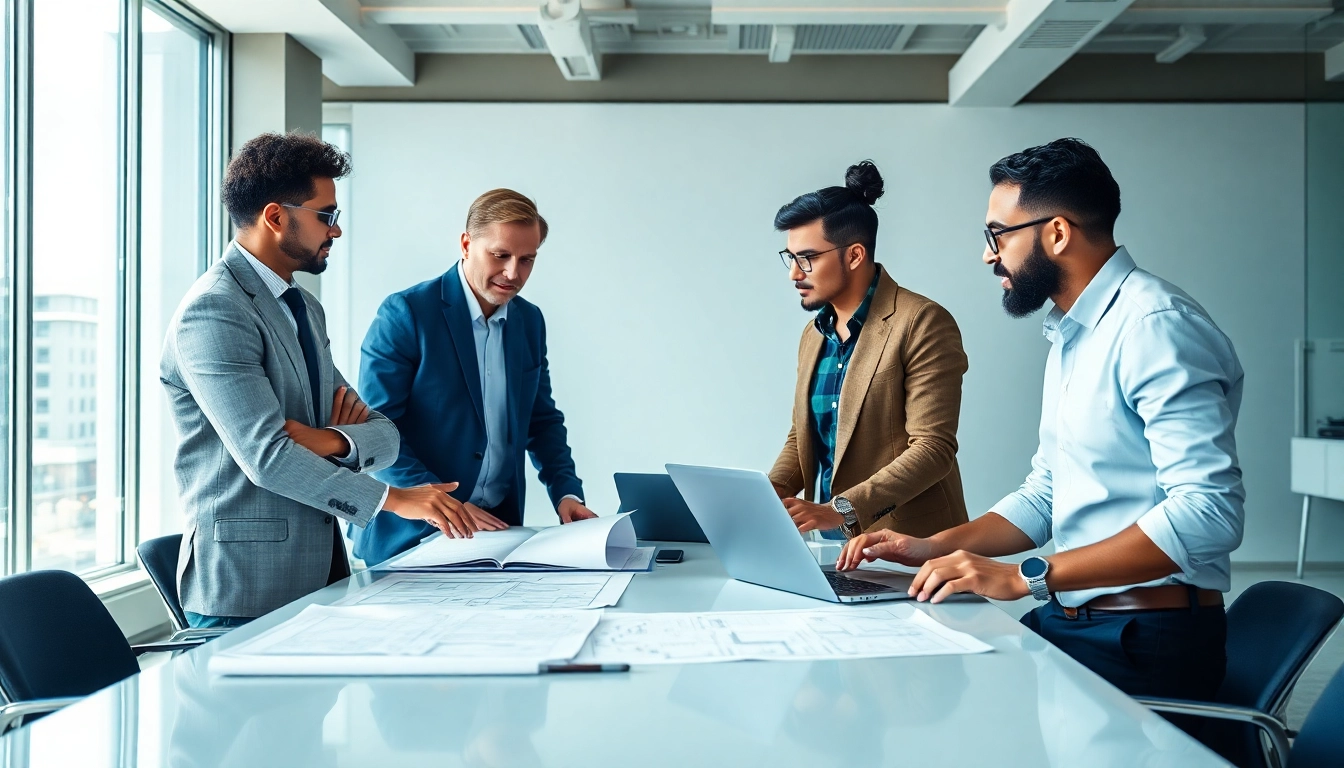 Headhunter Ingenieure in einem strategischen Treffen, das Engagement und Zusammenarbeit zeigt.