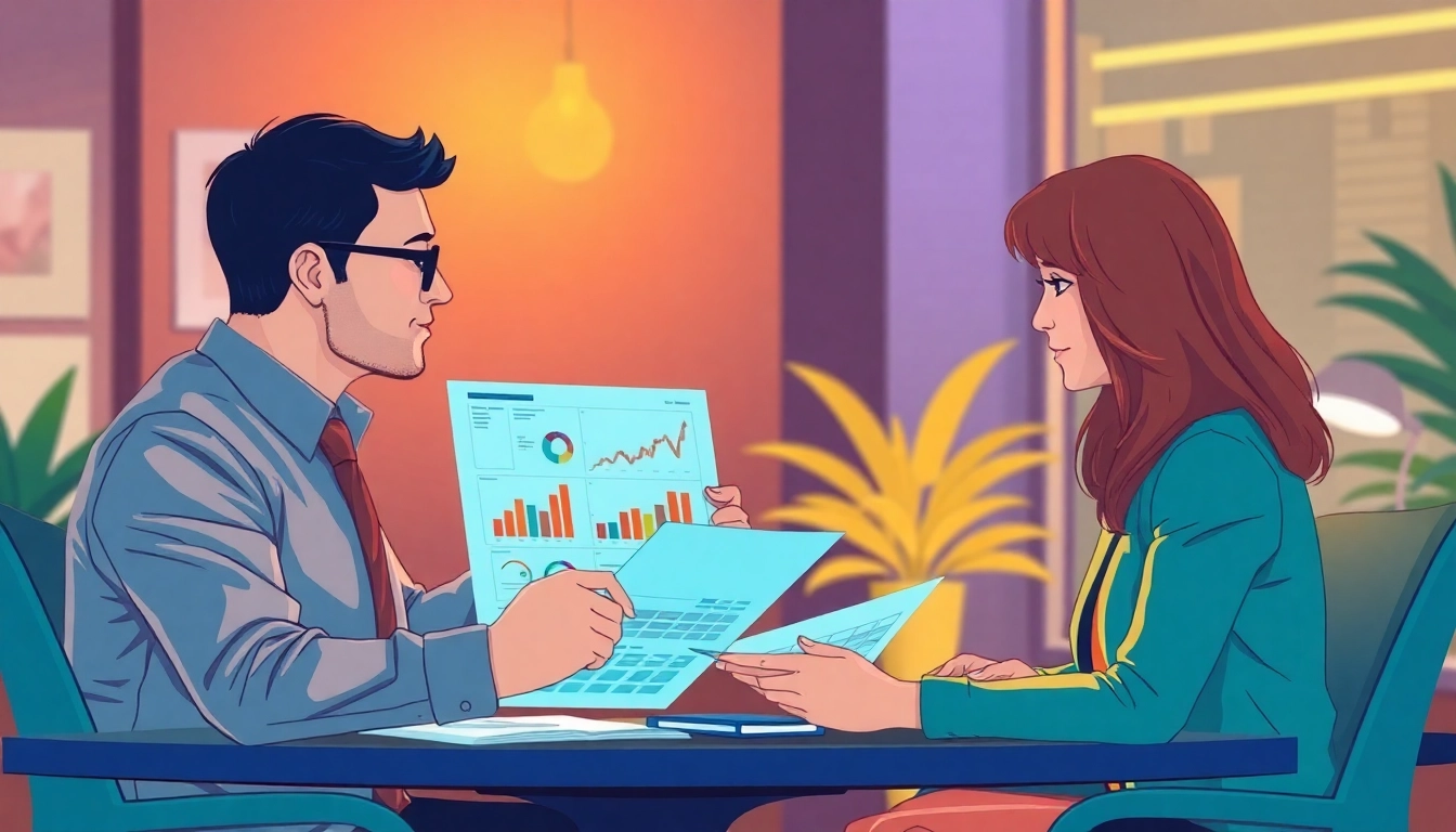 Business consultant engaging with a client during an Unternehmensberatung session.