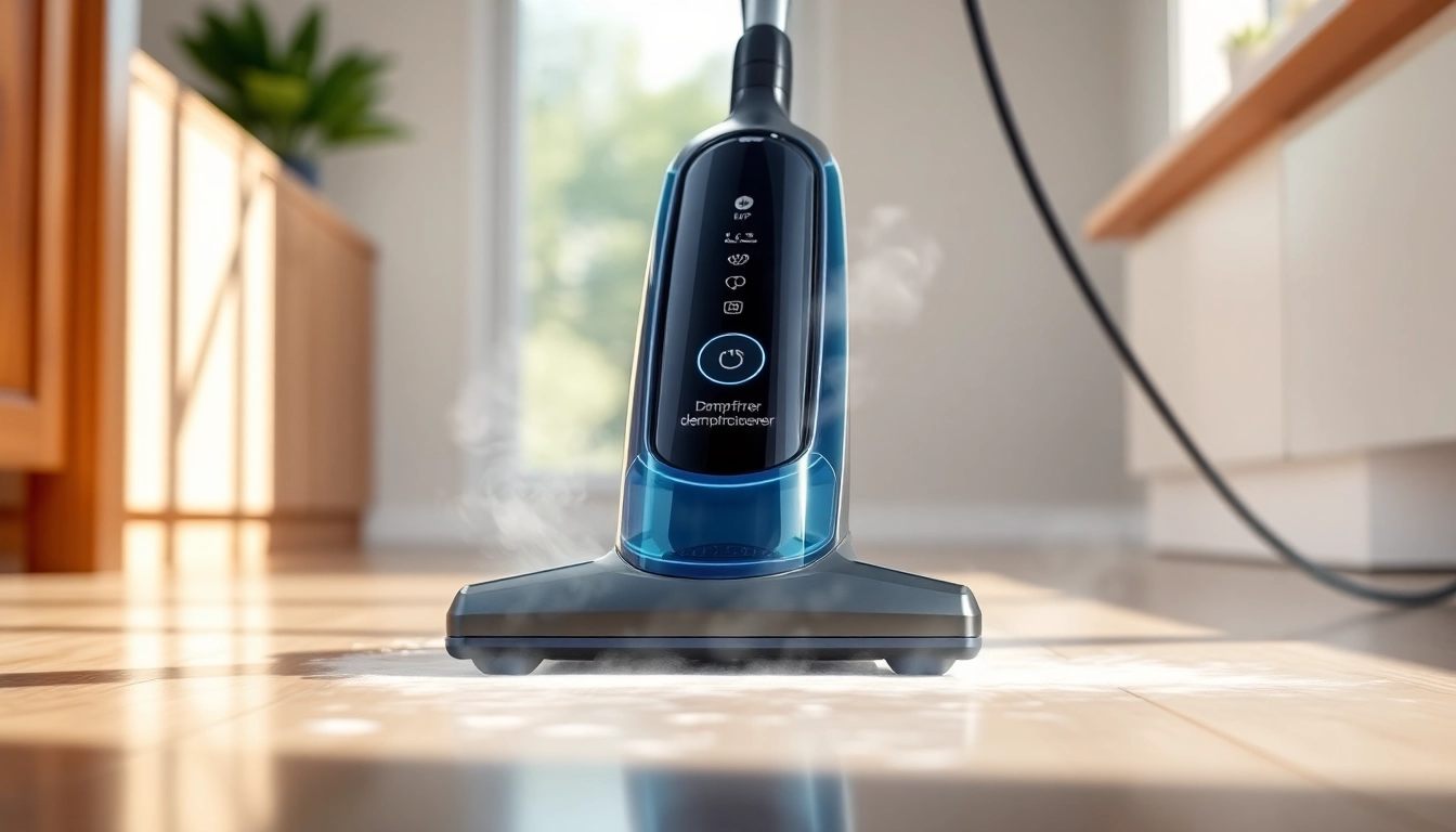Efficient dampfreiniger cleaning floors with powerful steam technology for deep sanitation.