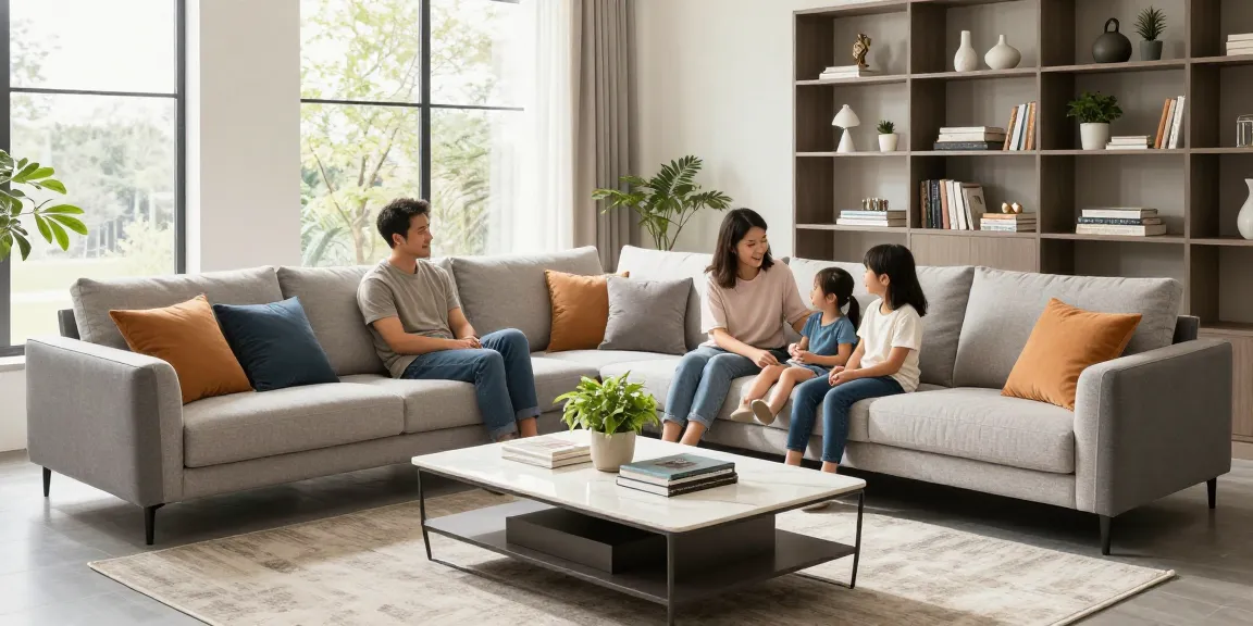 Modernes Wohnzimmer mit stilvollen Möbeln, perfekt zum Möbel direkt bestellen.