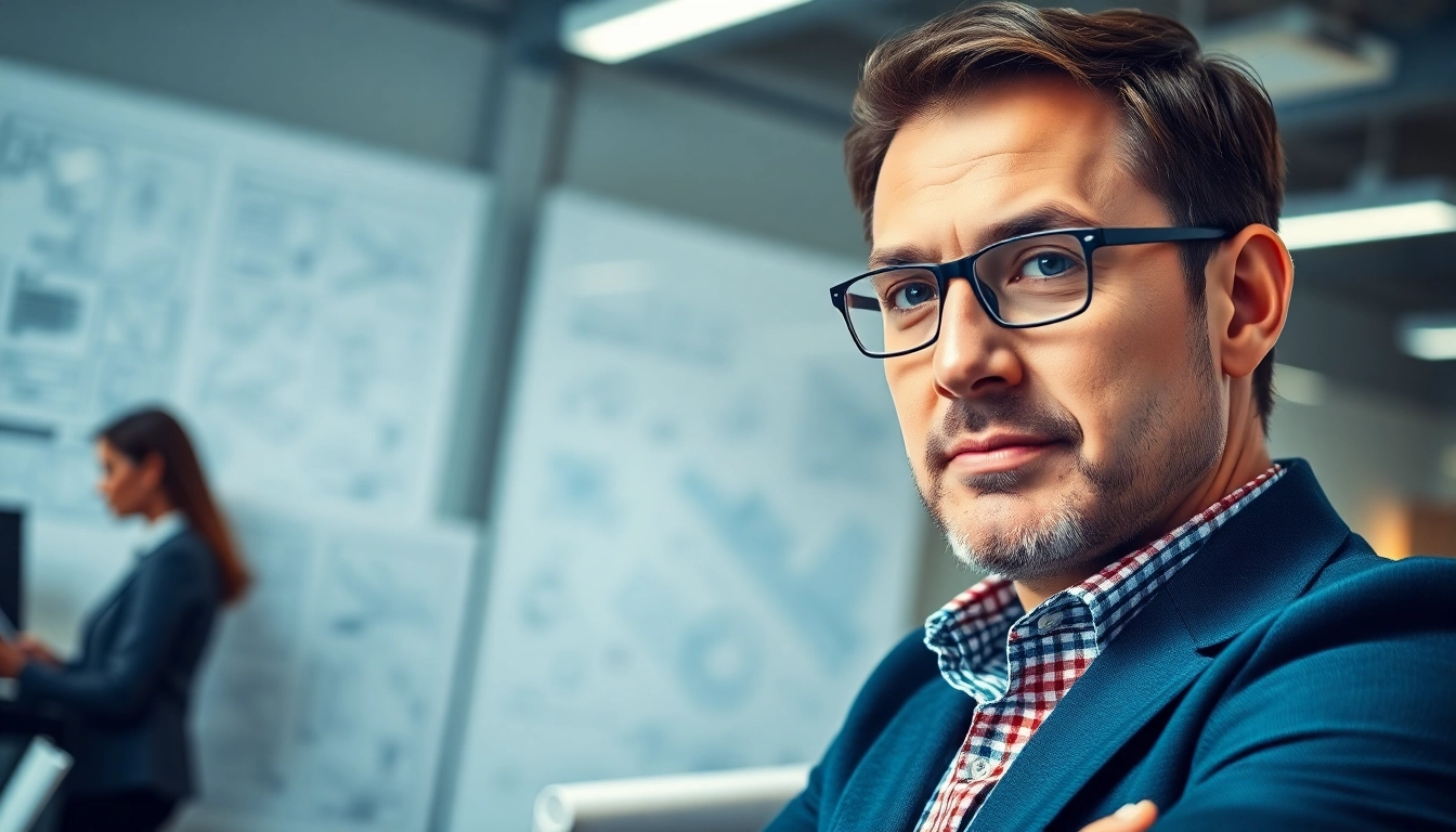 Headhunter Ingenieure im Gespräch über Karrieremöglichkeiten in einem modernen Büro.