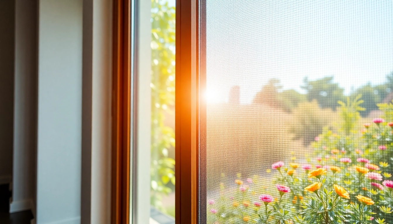 Fliegengittermaxx elegantly installed in a modern window, enhancing indoor-outdoor living.