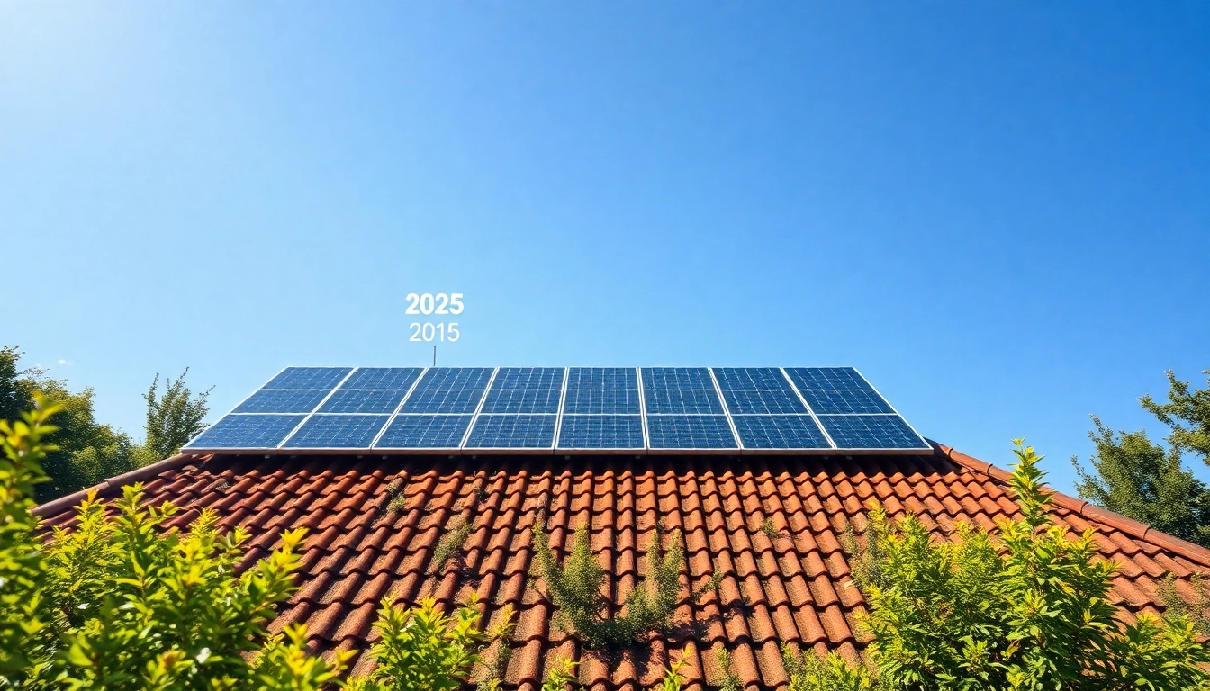 Optimiere deine Investition mit einer Photovoltaikanlage kaufen 2025 auf einem modernen Dach, umgeben von Natur.
