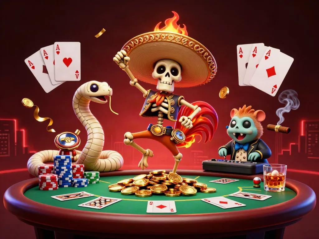 Celebrate winnings at LINK TG88 with a vibrant 3D casino illustration featuring animated characters.