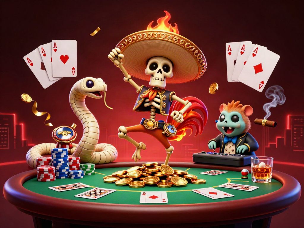 Celebrate winnings at LINK TG88 with a vibrant 3D casino illustration featuring animated characters.
