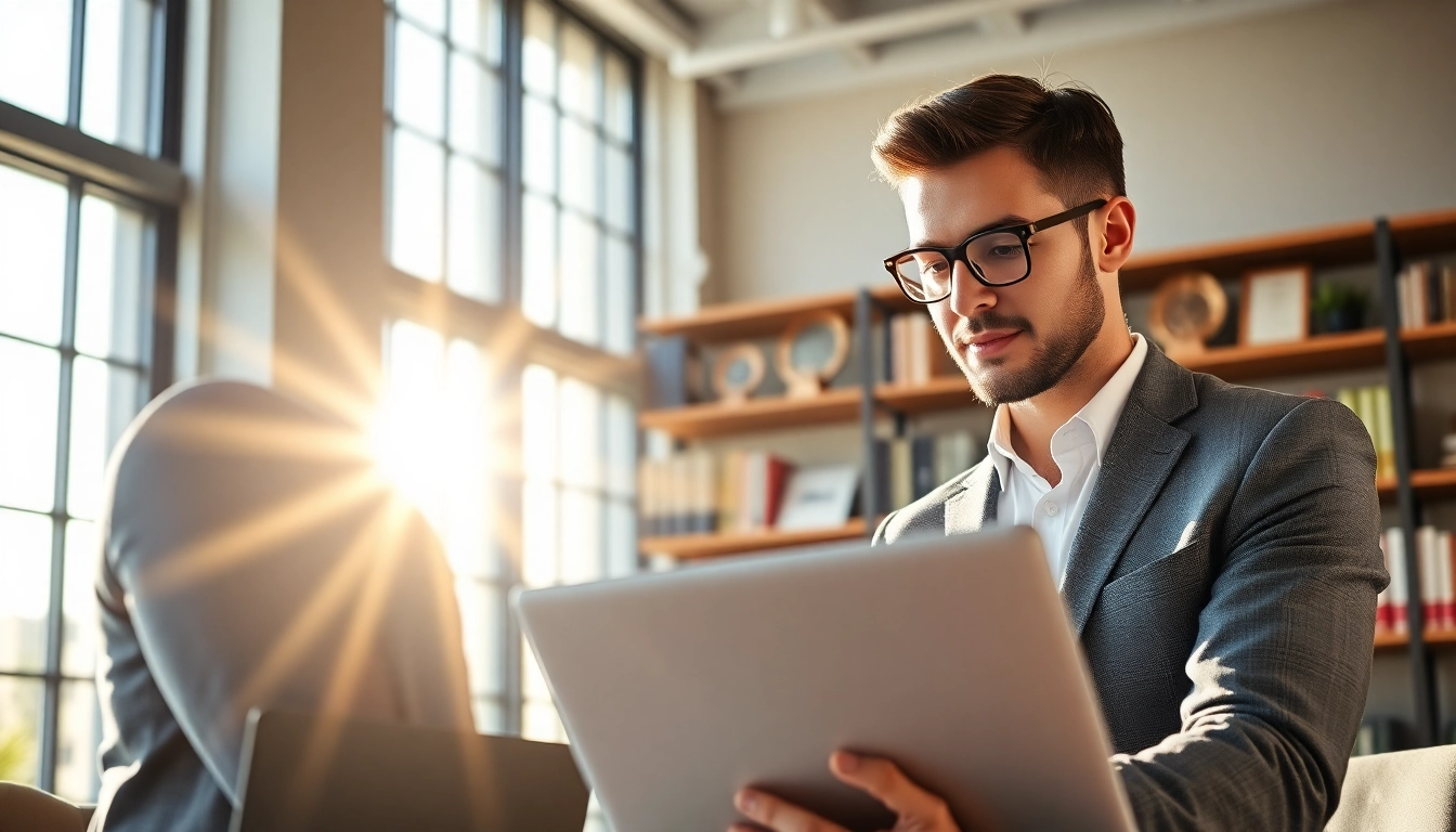 Headhunter Schweiz berät Kunden in modernem Büro mit hellem Licht und professioneller Atmosphäre.