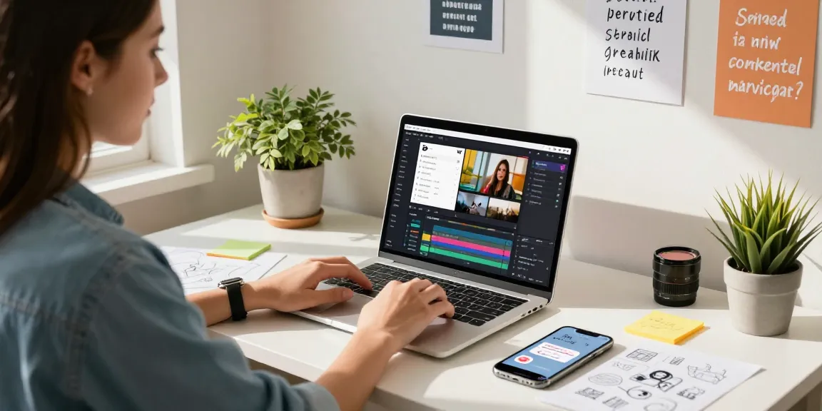 Aktive TikTok Likes kaufen Marketing-Szene im modernen Büro mit Laptop, kreativen Notizen und inspirierender Atmosphäre.