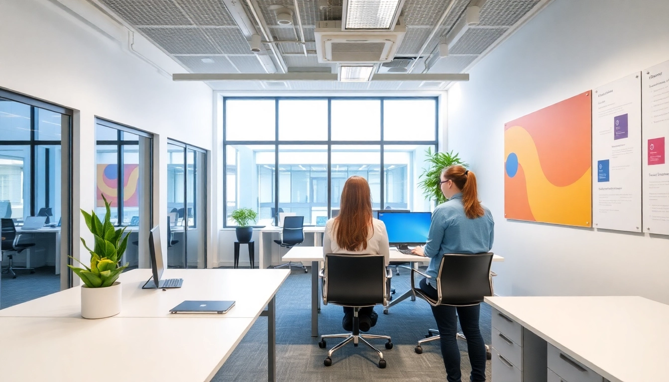 Effiziente Prozessoptimierung in einem modernen Büro mit digitalen Tools und fröhlicher Atmosphäre.