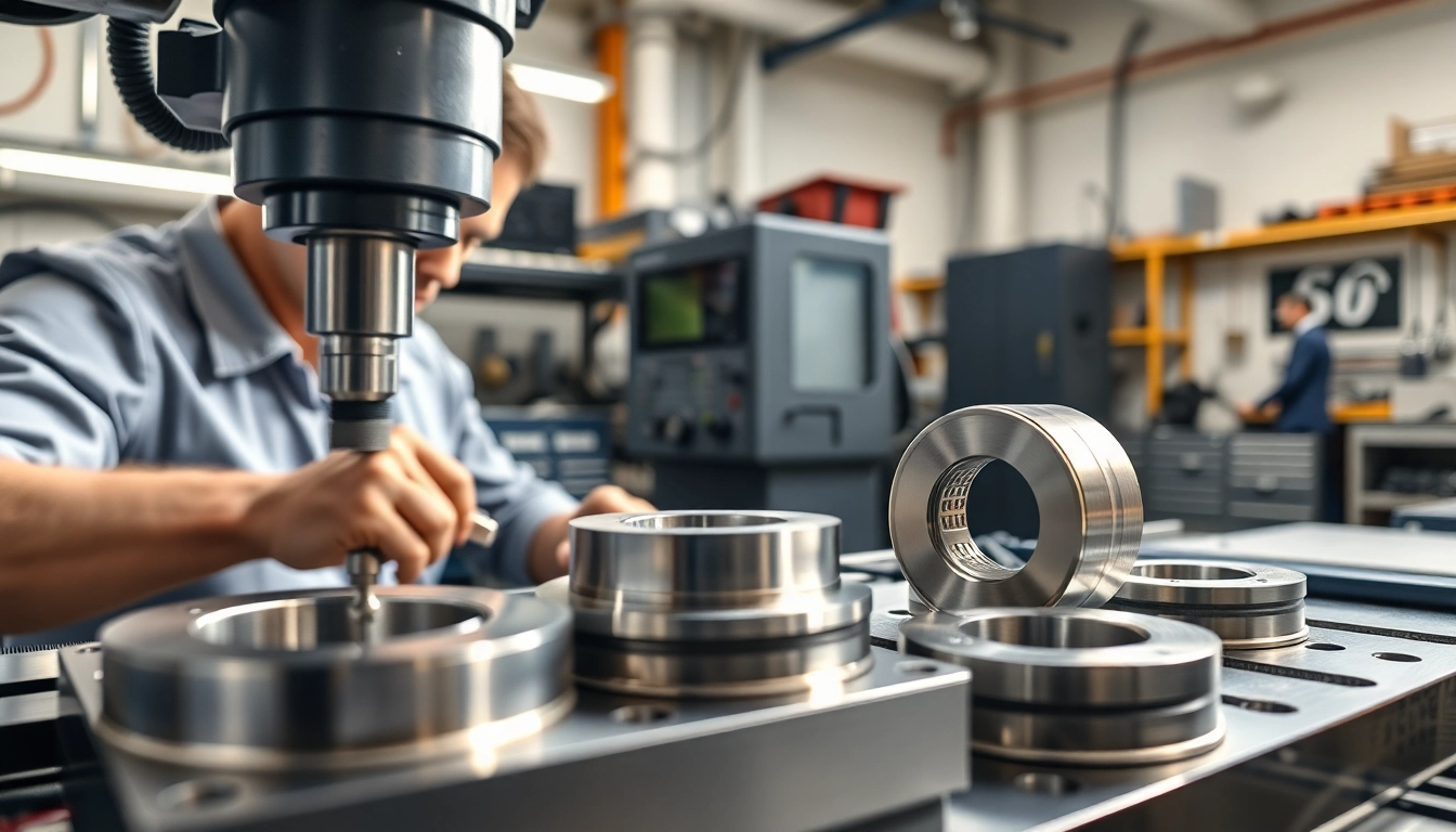 Präzise gefertigte frästeile in modernem CNC-Bearbeitungsprozess.