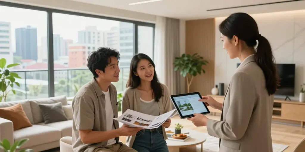 Bester Immobilienmakler Frankfurt präsentiert modernes Apartment, Beratung durch kompetente Agentur.