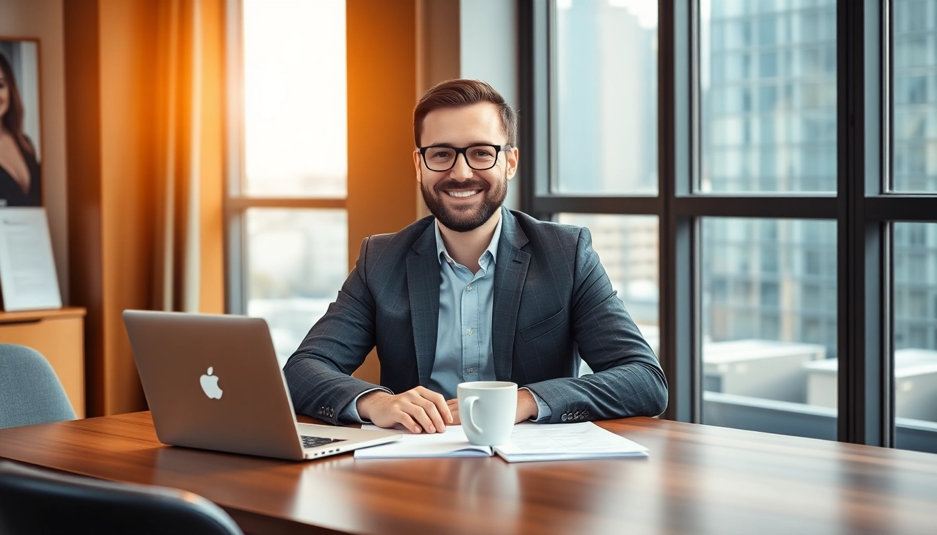 Headhunter bei der Arbeit in einem modernen Büro, aufmerksam und professionell.