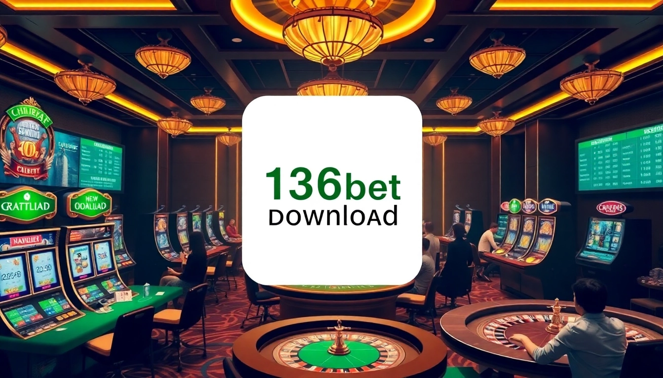 Exciting 136bet Download showcasing modern online gambling interfaces and casino games.