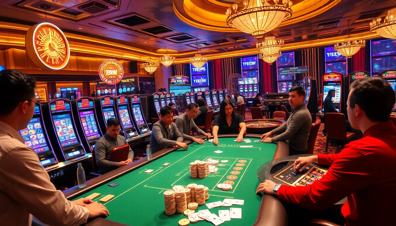 A thrilling online casino experience showcasing vibrant games and players winning at https://789winjj.com/ with excitement and strategy.