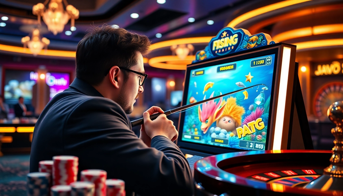 Experience TT88 bắn cá with vibrant graphics and engaging gameplay in a luxurious online casino setting.