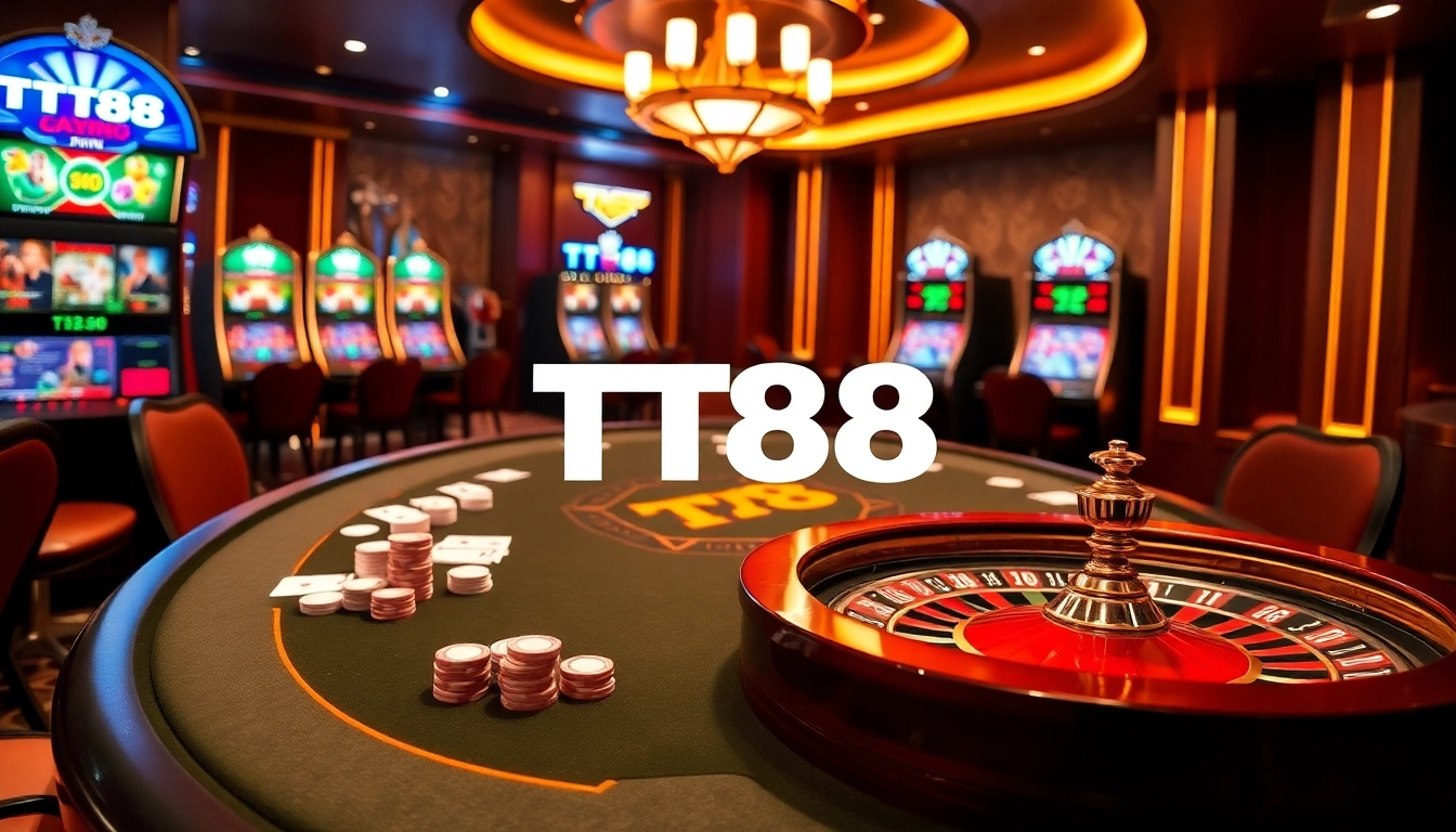 Engaged players enjoying table games at TT88, highlighting excitement in high-stakes gambling.