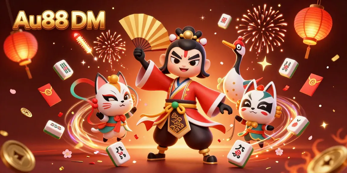 Join the excitement at Au88 DM with vibrant casino-themed characters and elements.