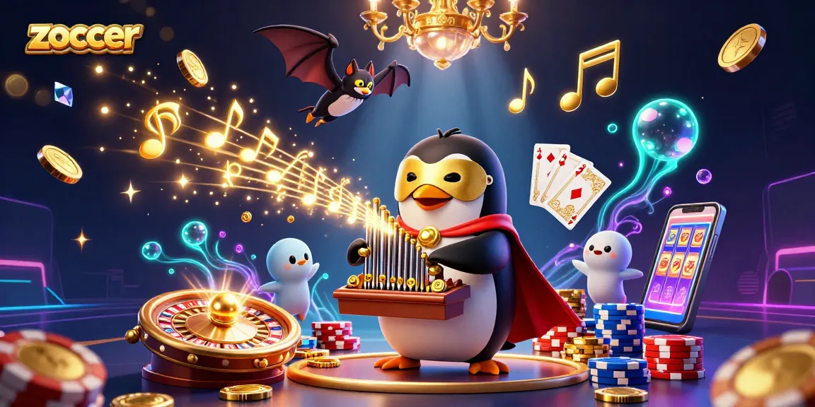 Experience the thrill of zoccer with a vibrant casino scene filled with golden coins and dynamic game elements.